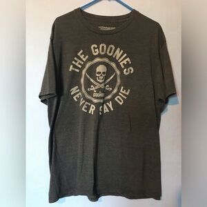 The Goonies Graphic T-Shirt~XL~Never Say Die~Short Sleeves~Pirate Logo~Retro
